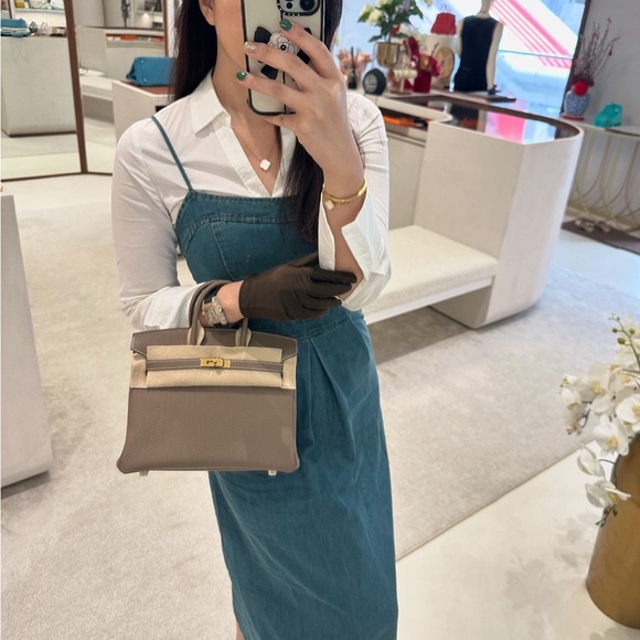 100% authentic hermes birkin 25 etoupe togo ghw - Picture 3 of 3